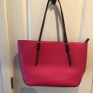 Faux leather tote